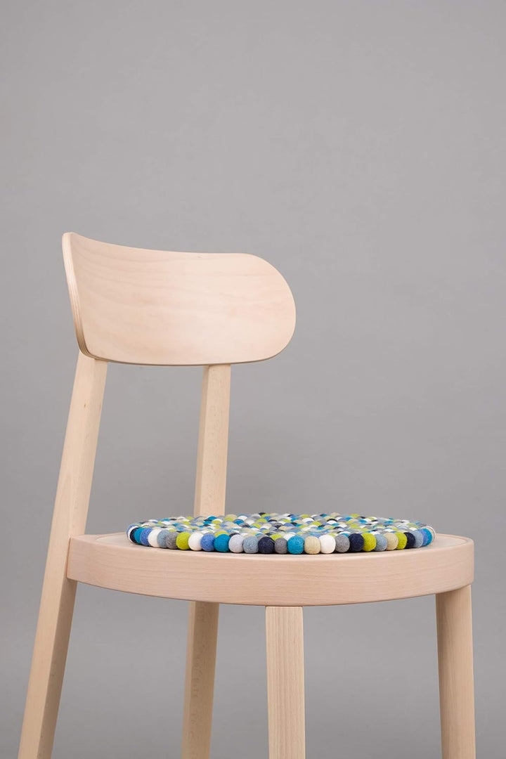 myfelt Filzkugel Sitzauflage/Stuhlauflage - Fritz - 36 cm, bunt