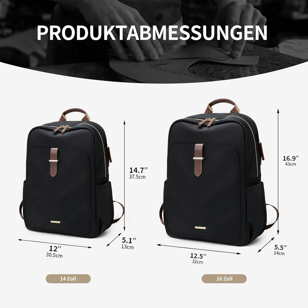 GOLF SUPAGS Rucksack Damen, Grosse Laptop Rucksack 16 Zoll Schulrucksack Laptoptasche Business Rucks