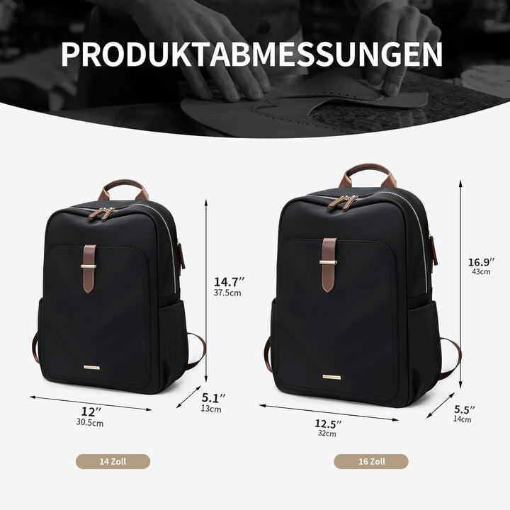 GOLF SUPAGS Rucksack Damen, Grosse Laptop Rucksack 16 Zoll Schulrucksack Laptoptasche Business Rucks