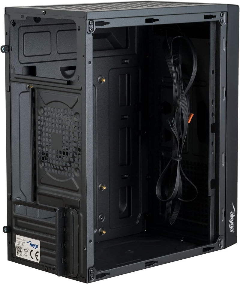 Micro ATX Akyga AK35BK Gehäuse 2X USB 2.0 schwarz ohne PSU