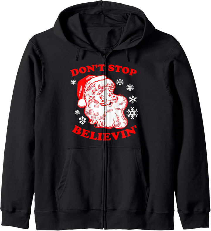 Lustiges Weihnachts-Weihnachtsmann-Design Hören Sie nicht Kapuzenjacke