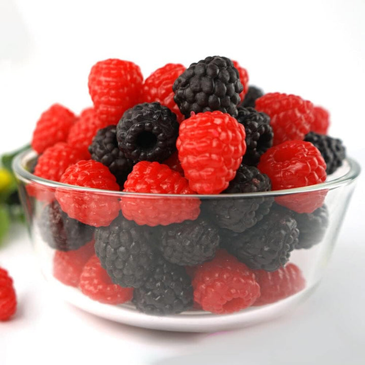 iSpchen 30 Stück Künstliche Himbeere Kunststoff Gefälschte Früchte Obst realistisch Erdbeere Mini Fr