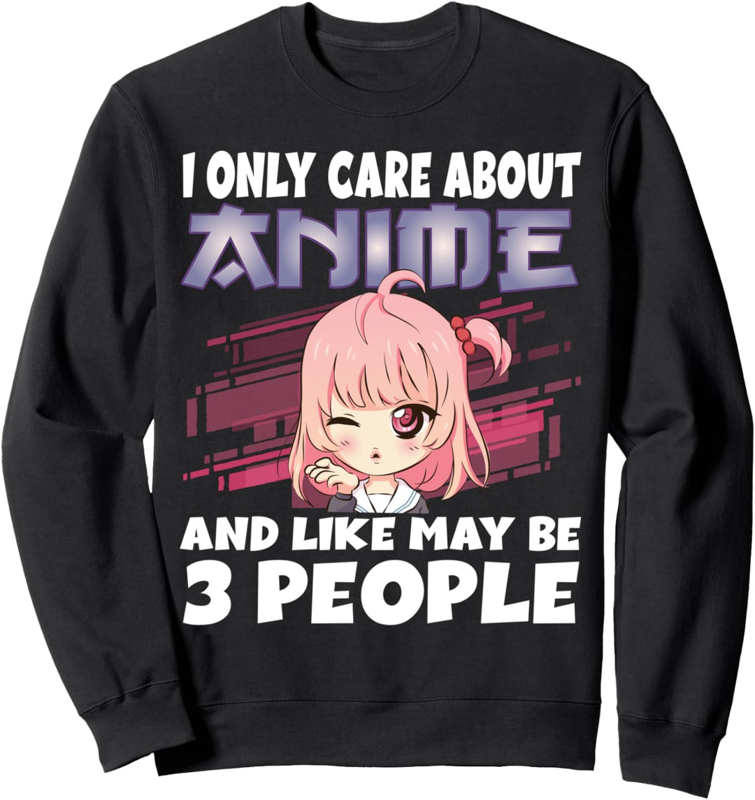 Lustiges Anime Merch Japanese Anime Girl Graphic Manga Sweatshirt