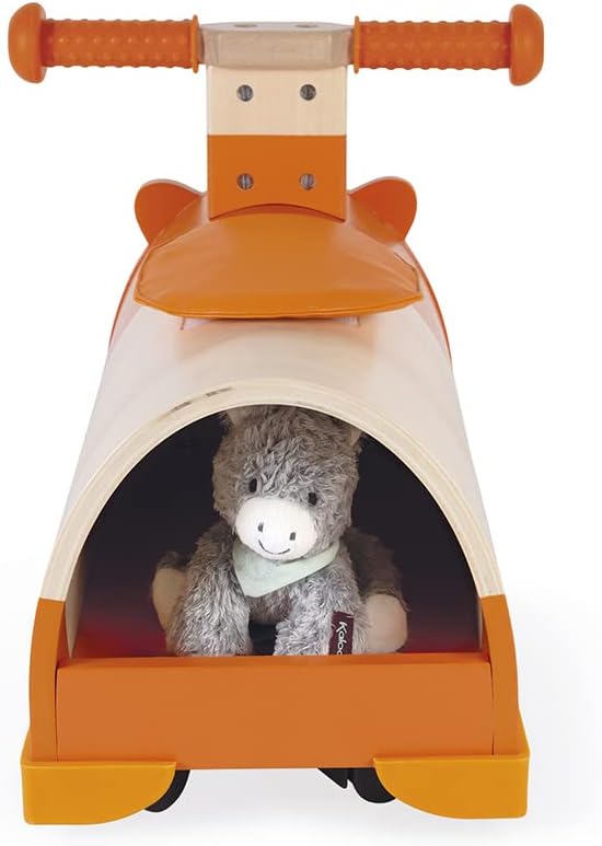 Janod - Rutscher ‘Hamster’ - Baby Rutschfahrzeug mit integriertem Fach - Holzspielzeug mit 4 Rädern,