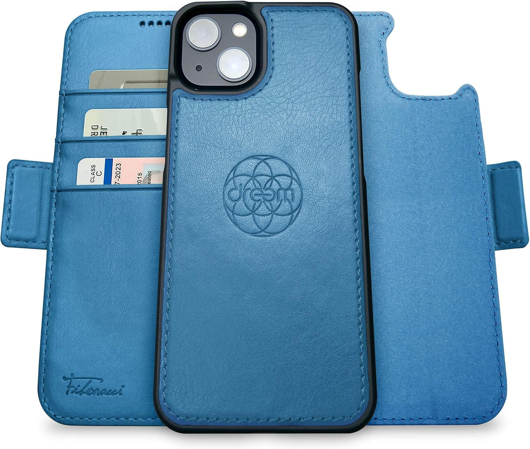Dreem Fibonacci iPhone 14 Plus Brieftaschen-Etui / 2-in-1 stossfestes Etui und abnehmbares Folio aus