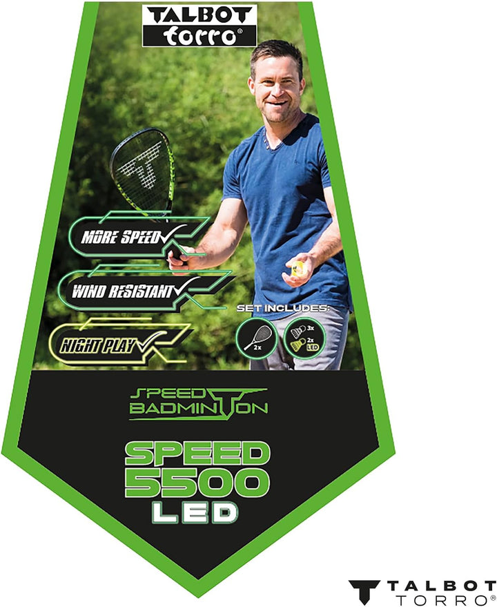Talbot Torro Herren Speed Badminton Set 5000 im Slingbag Einheitsgrösse Speed 5500 LED, 490118, Einh