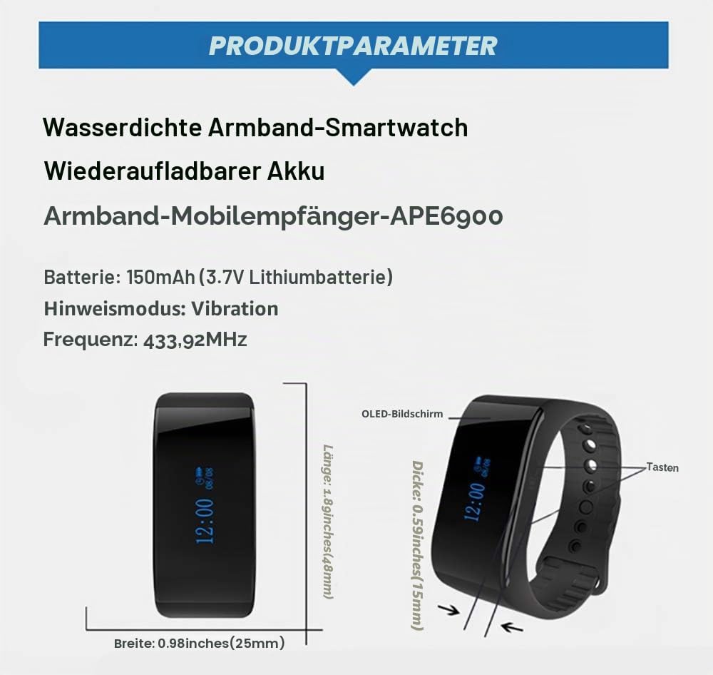 SINGCALL Rufsystem von Vergnügen und Entspannung,Wasserdicht Rufsystem für Restaurant/Hotel/Fitnessc