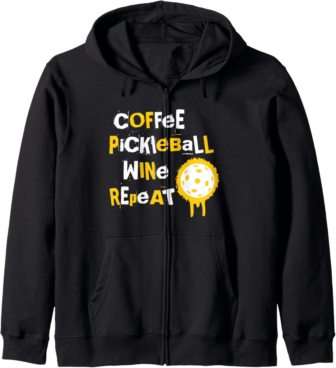 Coffeee Pickleball Wein Repeat Kapuzenjacke