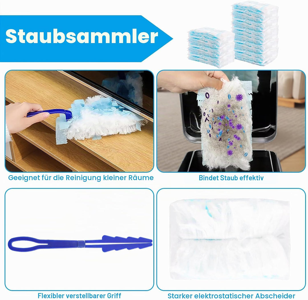 100 Stück Staubmagnet Nachfüllpack Set, Kompatibel für Staubmagnet Nachfüllpack, Staubmagnets mit 1