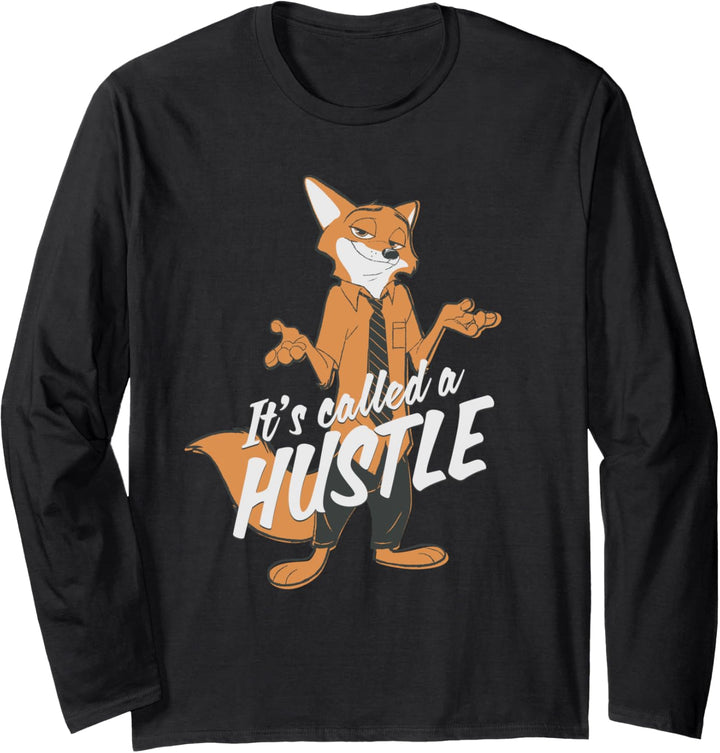 Disney Zootopia Nick Wilde It's Called Hustle Langarmshirt
