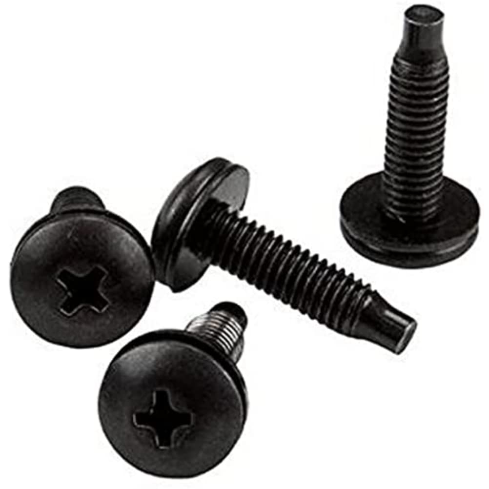 StarTech.com Server Rack Schrauben - 10-32 Schrauben - Netzwerk Rack Schrauben - 50 Pack Schwarze Be