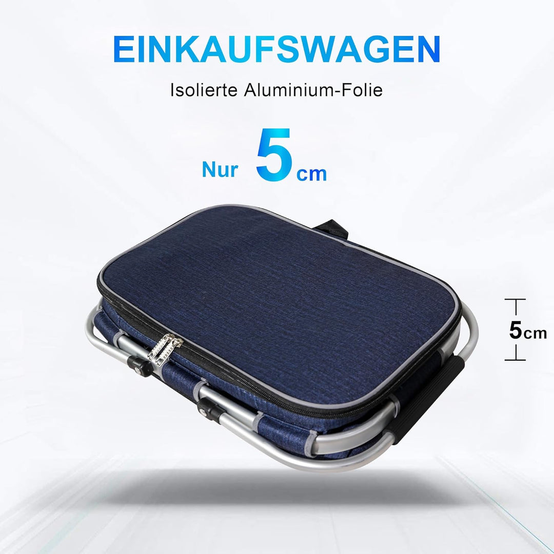 Einkaufskorb Kühltasche Gross Isolierkorb KüHlkorb KüHltasche Picknickkorb Picknicktasche mit Zwei G