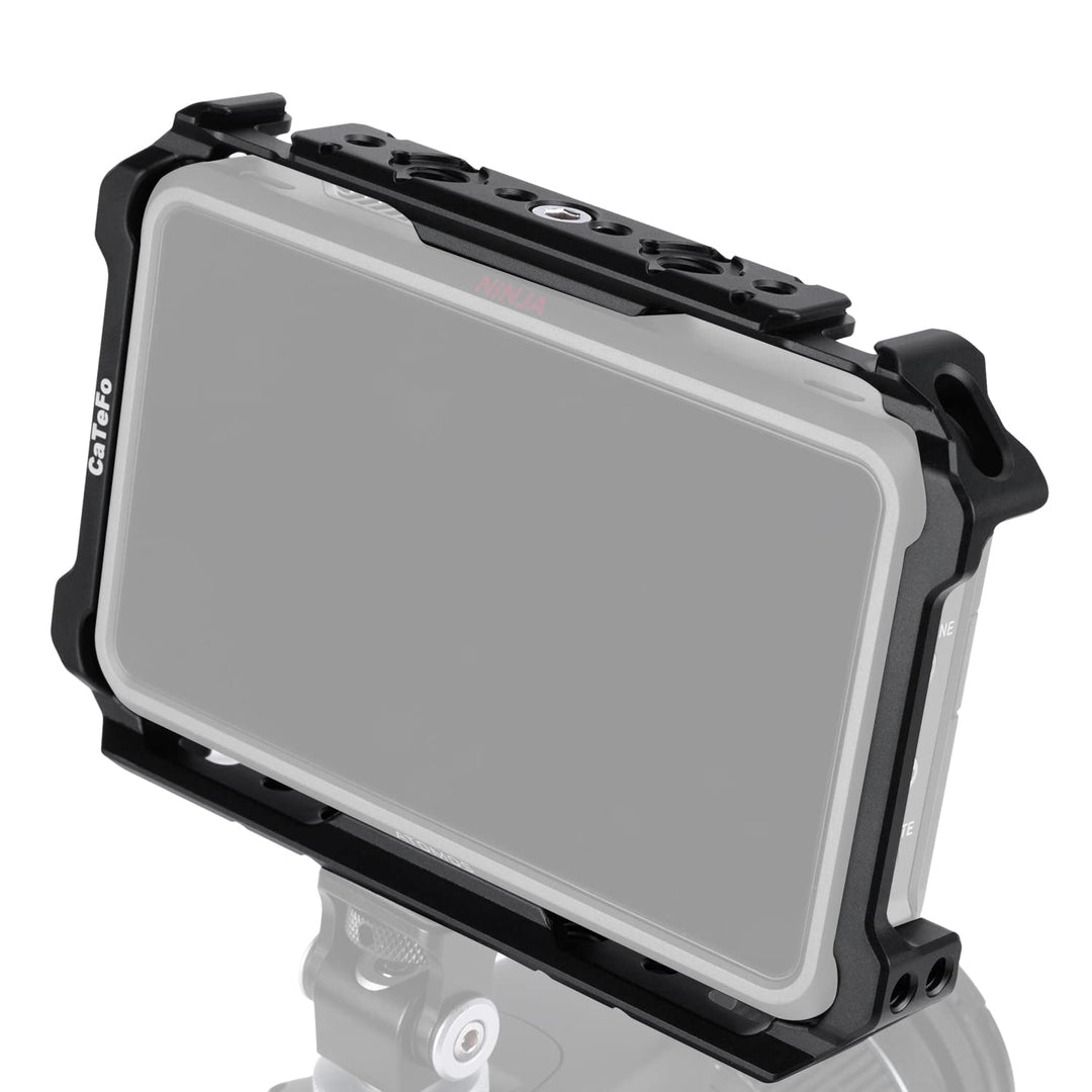 CaTeFo Ninja V Käfig für Atomos Ninja V/Ninja V Plus/Shinobi/ZATO Connect Monitore, Käfig mit integr