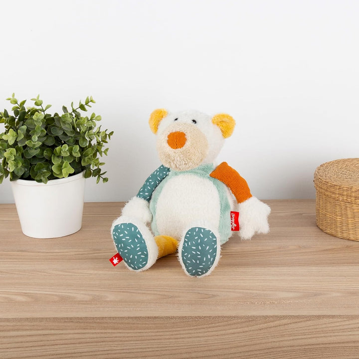 sigikid 43235 Patchwork Stofftier, Mehrfarbig/Eisbär, Mehrfarbig/Eisbär