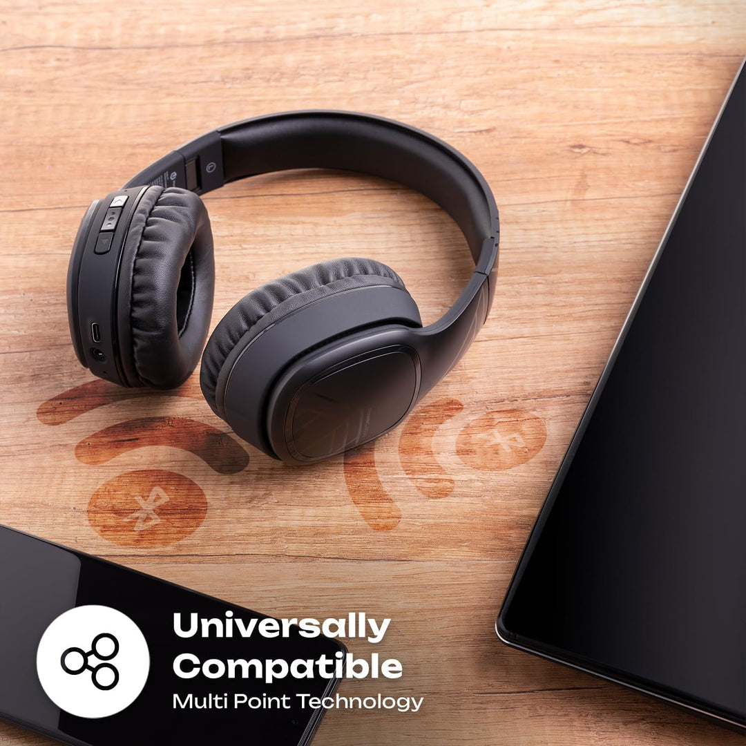 PowerLocus P7 Bluetooth Kopfhörer Over Ear, Faltbare Headphones, Kabellose Kopfhörer mit Bass-Modi,