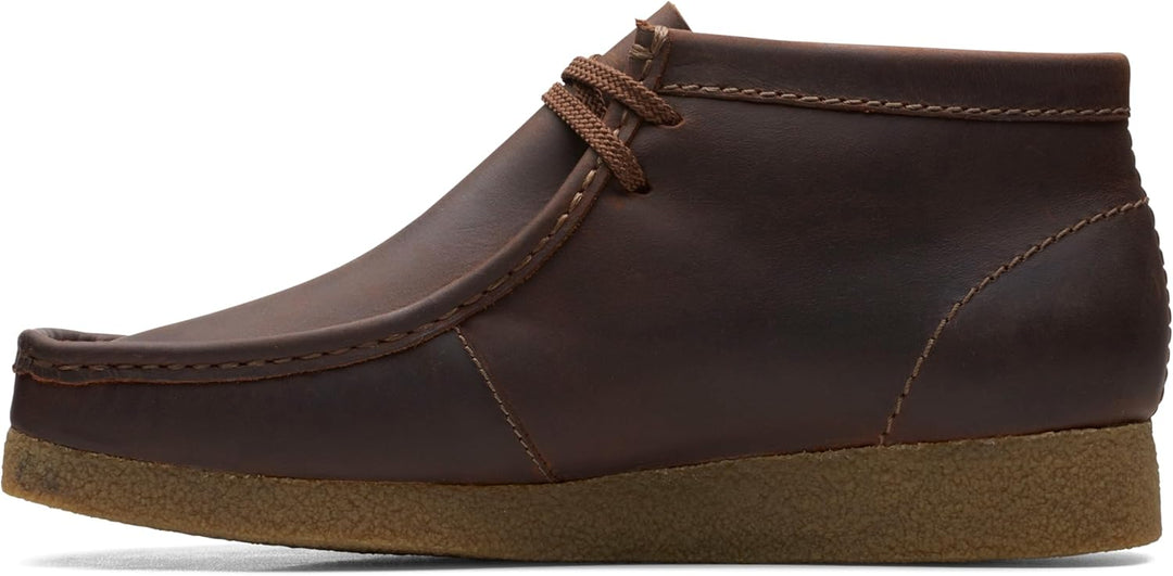 Clarks Herren Shacre Stiefel Stiefelette 42 EU Weit Beeswax Leather, 42 EU Weit Beeswax Leather