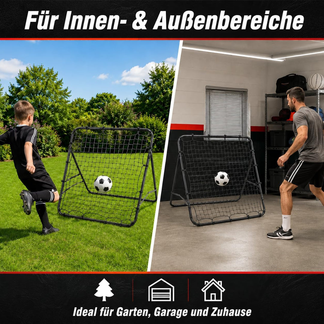 Trintion Fussball Rebound Netz Kinder und Jugendliche Tragbares Prellwand Verstellbar Fussballtor Ki