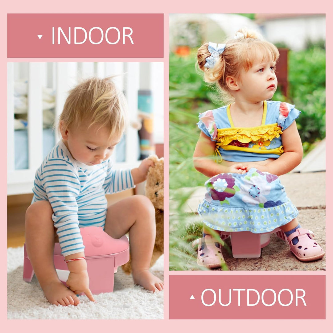 Töpfchen Toilettensitz Kinder 3 in 1 Faltbare WC Baby Potty Training Sitze AuBen Innen Tragbar Reise