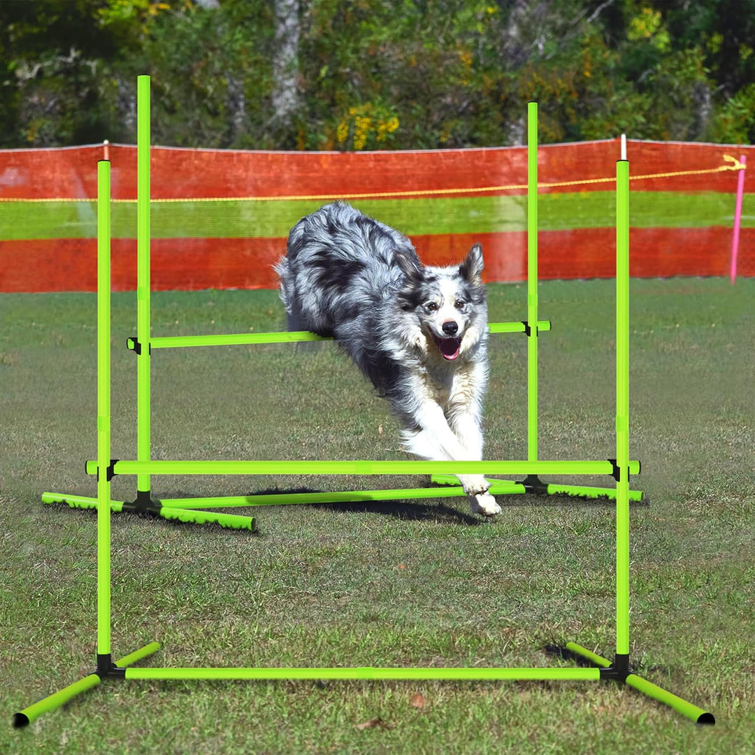 SUBTLETY 4 Stück Hürdenset Einstellbar Slalomstangen mit Tragtasche, Kunststoff Agility Ausrüstung f