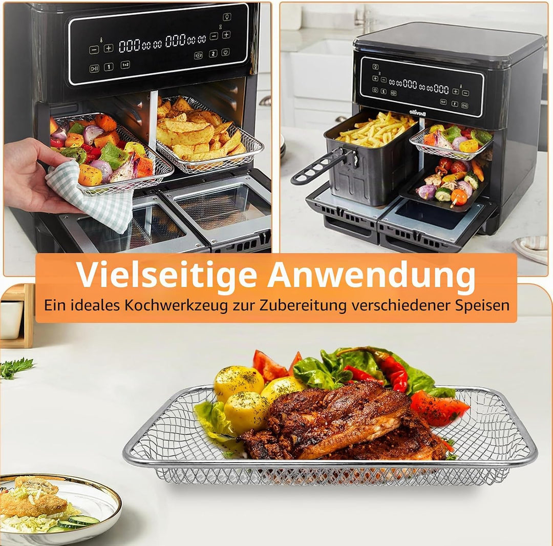 GWYXC 2 Packungen Luftfräter Ersatzteile für Breville Halo Flexi Luftfräter, 25,4 × 17,3 × 2,9 CM kl
