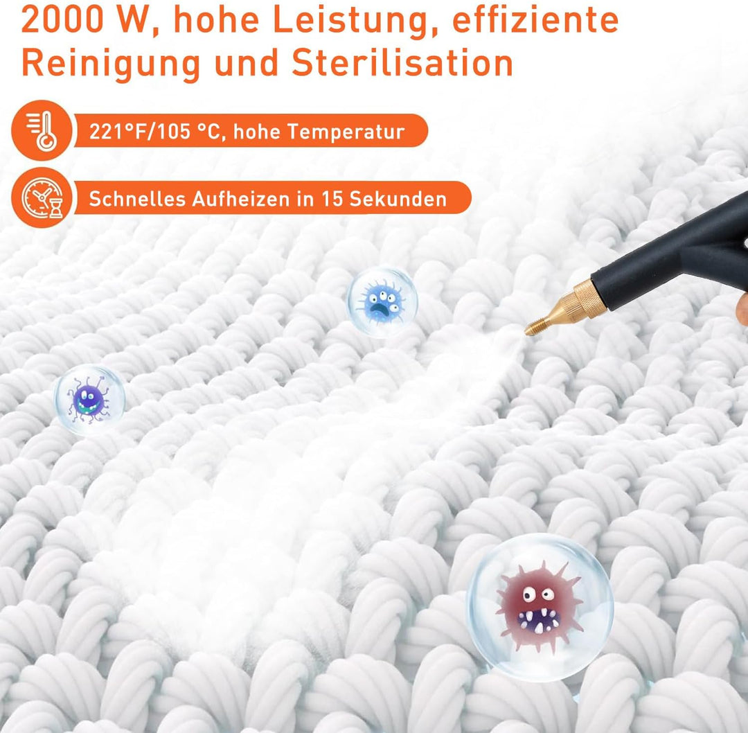OUTIGO Dampfreiniger Tragbarer, Hochtemperatur Reinigungsmaschine für Küche, 2000w, Eliminates Greas