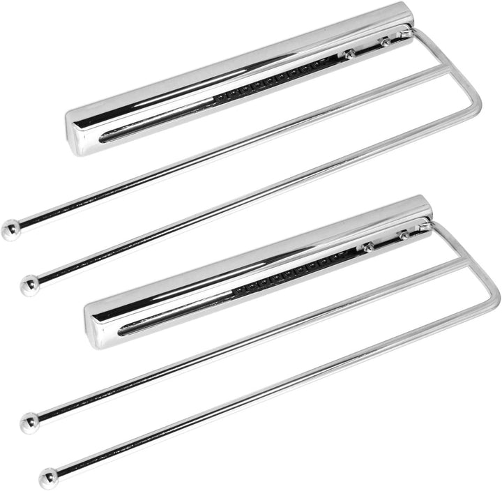 2 Stück SO-TECH Handtuchauszug Chrom 2-armig Handtuchhalter Länge eingeschoben 325 mm Handtuchstange