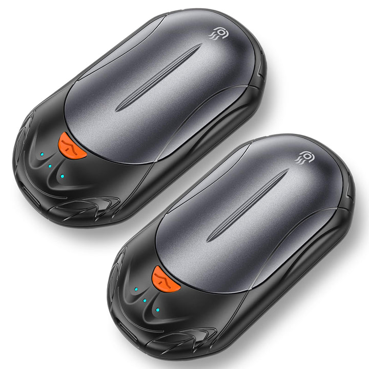 OUTJUT Handwärmer Elektrisch 6000mAh, 2 Pack Wiederaufladbar Handwärmer Tragbare Taschenwärmer 3 Hei