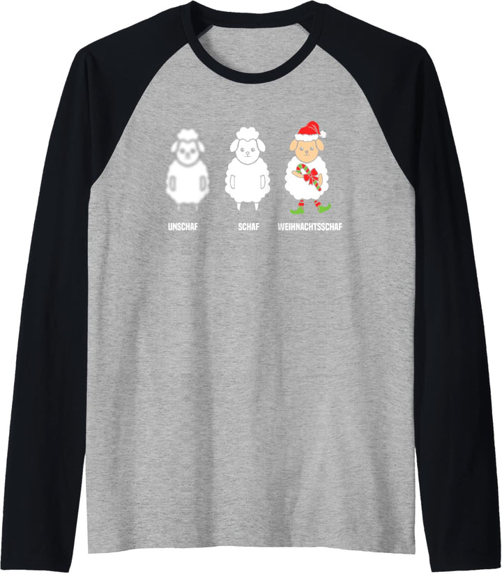 Schaf Unschaf Weihnachtsschaf - Geschenk Weihnachten Raglan