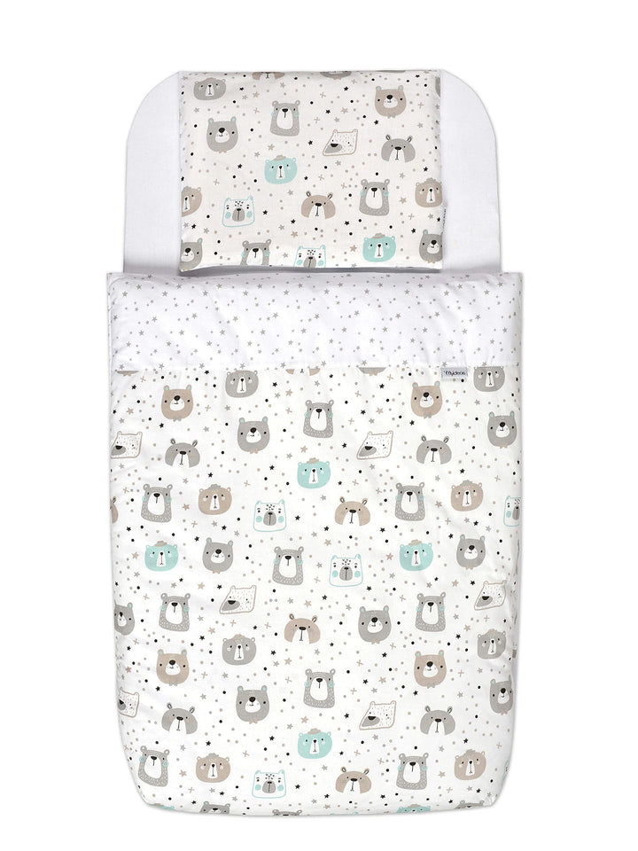 FlyIdeas Next 2 Me Beistellbett Bettwäsche-Set 83x50 cm, 4 STK. Mit Bettdecke - Spannbettlaken Babyb