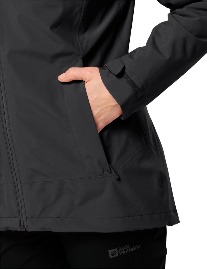 Jack Wolfskin Damen Moonrise 3in1 Jkt W Jacket XS Schwarz, XS Schwarz