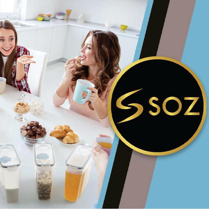 Soz® 2,5L Vorratsdosen 4er Set mit Deckel – BPA-frei, luftdicht, geruchsneutral, stapelbar, mottensi