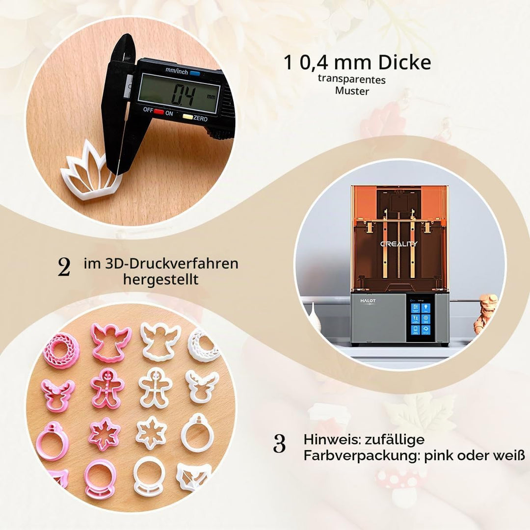 KEOKER Weihnachten Clay Cutters, Weihnachten Polymer Clay Cutter für Ohrringe Herstellung, 20 Clay C