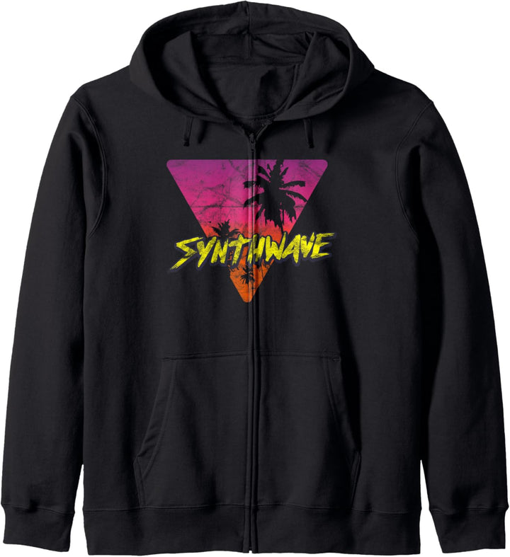 Synthwave Retrowave Aesthetic Vintage Drive Laser Miami 80s Kapuzenjacke