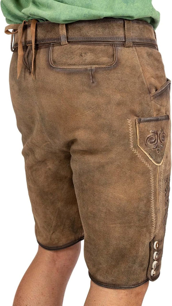 Maddox Herren Lederhose Ronn 56 Braun, 56 Braun