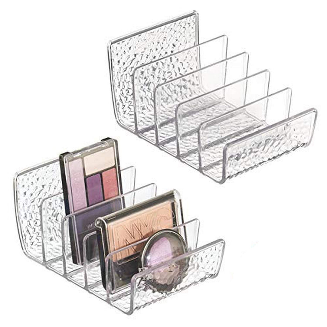 iDesign Rain Kosmetikpalette Kosmetikschrank, Kunststoff, Paletten-Organizer – 2er-Set, Paletten-org