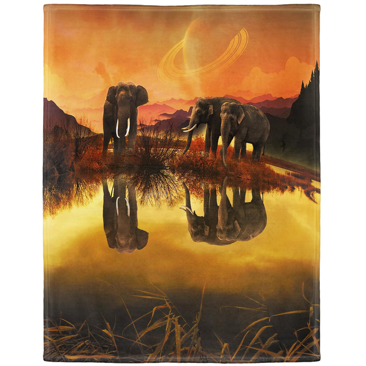 YISUMEI Kuscheldecke Gelbe Elefante Reflexion Decke Flauschige Weich Fleecedecke für Sofa Bett 150x2