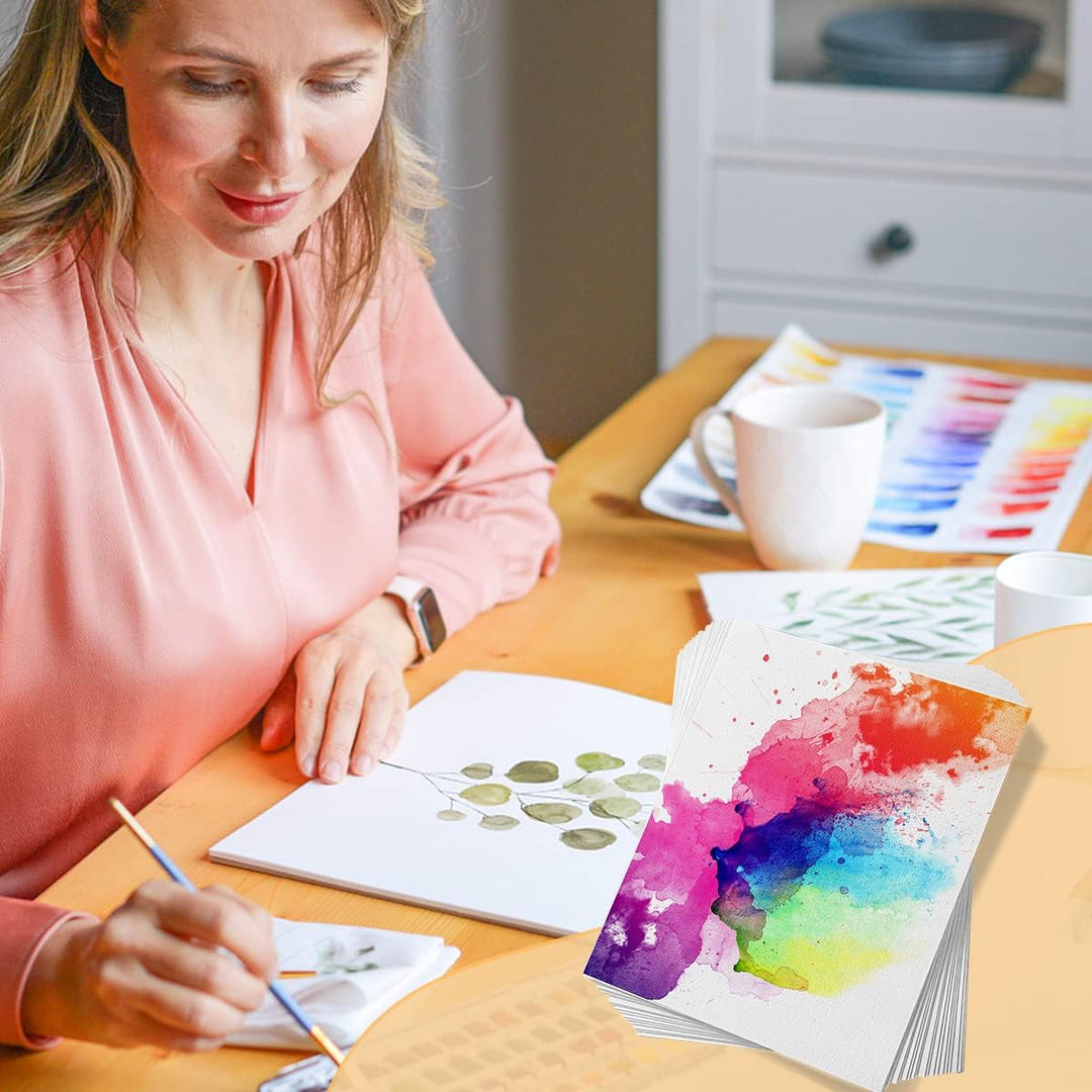 Paul Ruben Aquarellpapier 60 Blatt, 50% Baumwolle, 300 g/m², säurefrei, lose, weiss, kaltgepresst, f