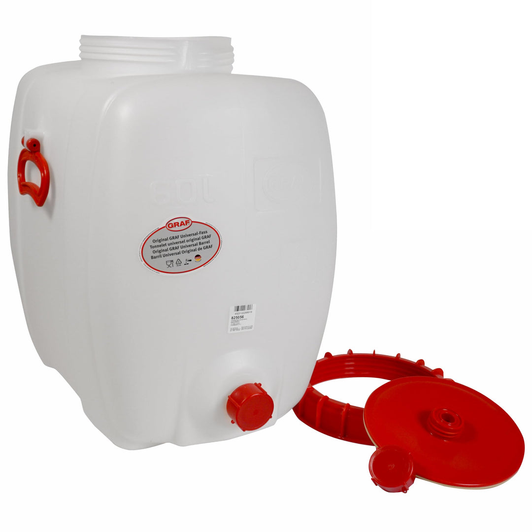 Graf Getränkefass Kunststofffass Saftfass lebensmittelecht Oval 60 Liter