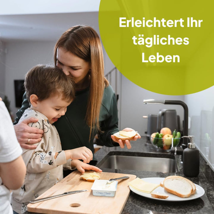 Klappbarer Lernturm mit Sitzfunktion, 45 cm Stehhöhe, Step’n’Sit, Lernturm mit Sitz und Tisch umklap