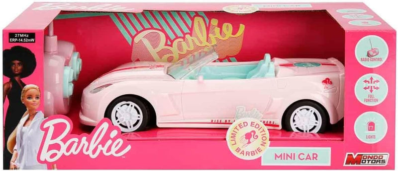 Mondo Motors - Ferngesteuertes Auto Barbie Mini CAR - Massstab 1:24-2.4 GHz - 63758, Rosa