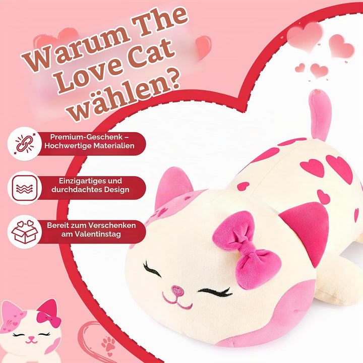 shownicer Plüschtier Katze Kuscheltier Stofftier Kawaii Katze Plüsch Kissen Spielzeug Kätzchen Plüsc
