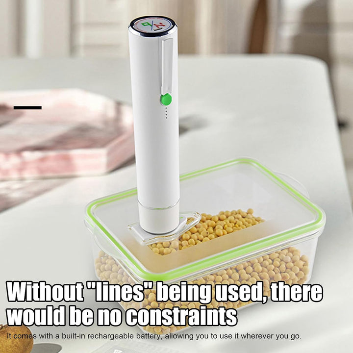 Vakuumiergerät Handheld, Vakuumierer Für Lebensmittel Mit 30 Vakuumbeuteln, 1200mAh Akku, Type-C Lad