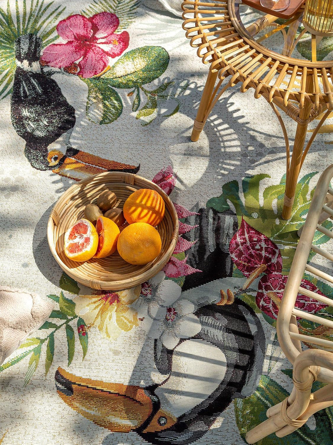 benuta Nest In- & Outdoor Teppich Artis - Multicolor 120x180 cm - Strapazierfähig für Balkon, Terras