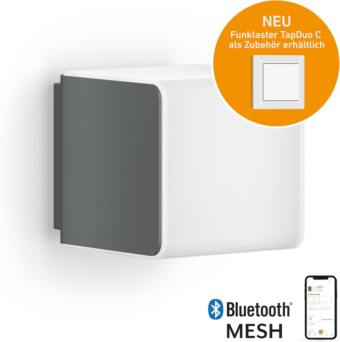 Steinel LED Wandleuchte L 830 SC anthrazit, Wandleuchte, 160° iHF-Bewegungsmelder, vernetzbar, per A