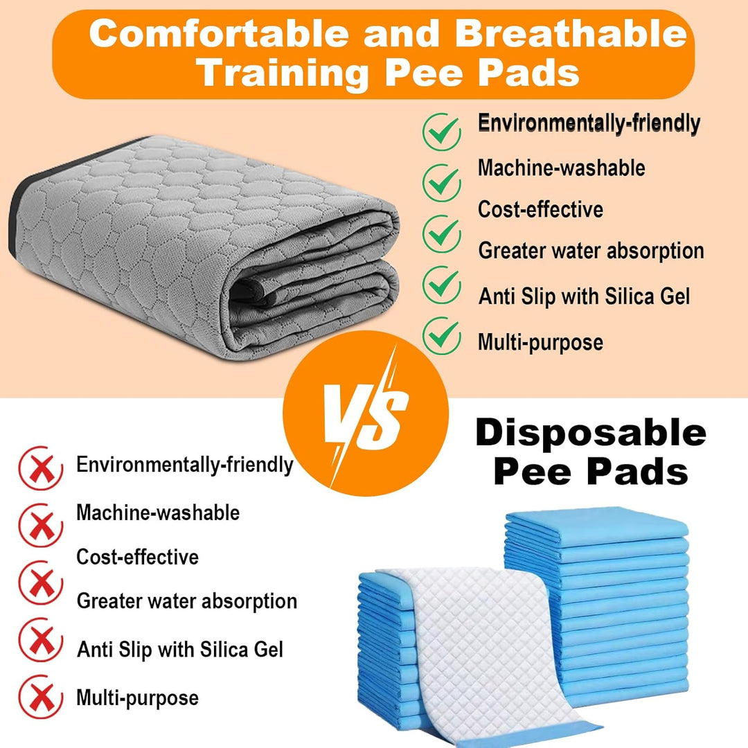 2 Stück waschbare Hunde Pee Pads wasserdichte Wiederverwendbare Pet Training Pads grosser Absorption