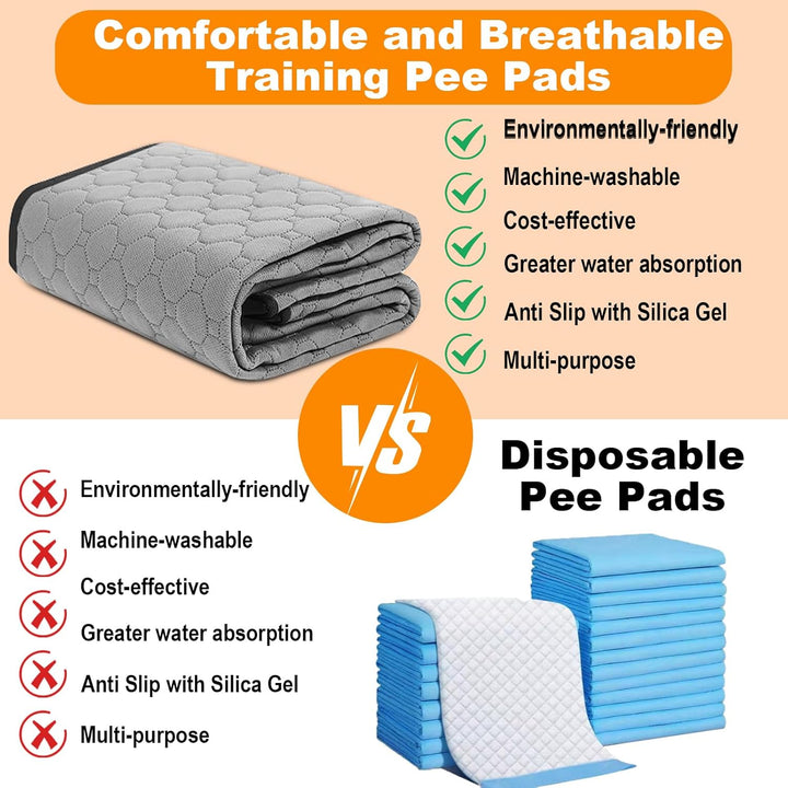 2 Pack waschbare Hunde Pee Pads wasserdichte Wiederverwendbare Pet Training Pads grosser Absorption
