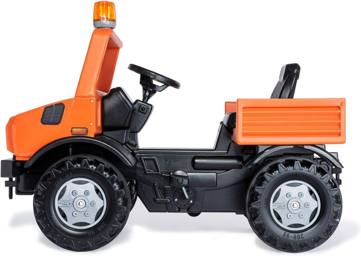Rolly Toys Unimog Service Tretauto ab 3 Jahren | Auto zum selber fahren mit Flüsterlaufreifen und Bl