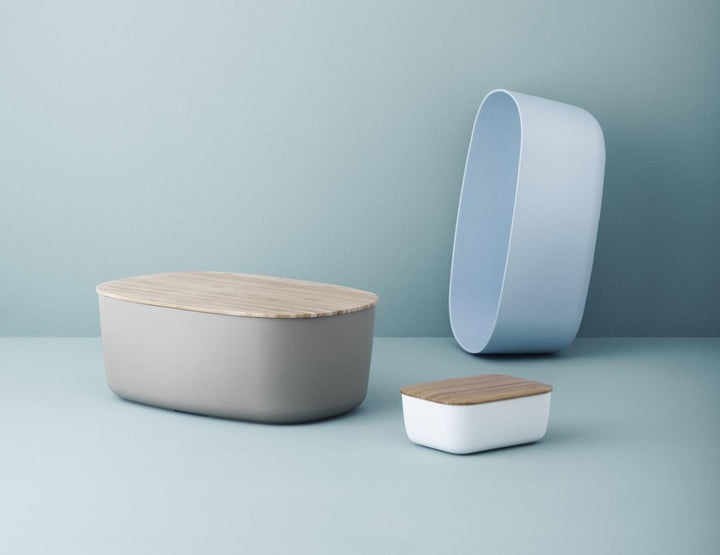 RIG-TIG by Stelton Z00038-1 Box-It Brotkasten, Melamin, Bambus, weiss, 34,5 x 23,5 x 13,0 cm White,