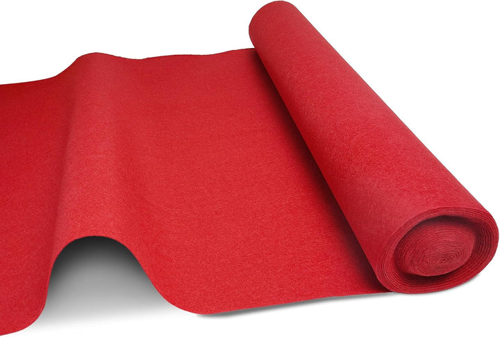 uyoyous Roter Teppich,1 x 10 m Hochzeits-Läufer Event Teppich 2mm Red Carpet Gangläufer roter Teppic