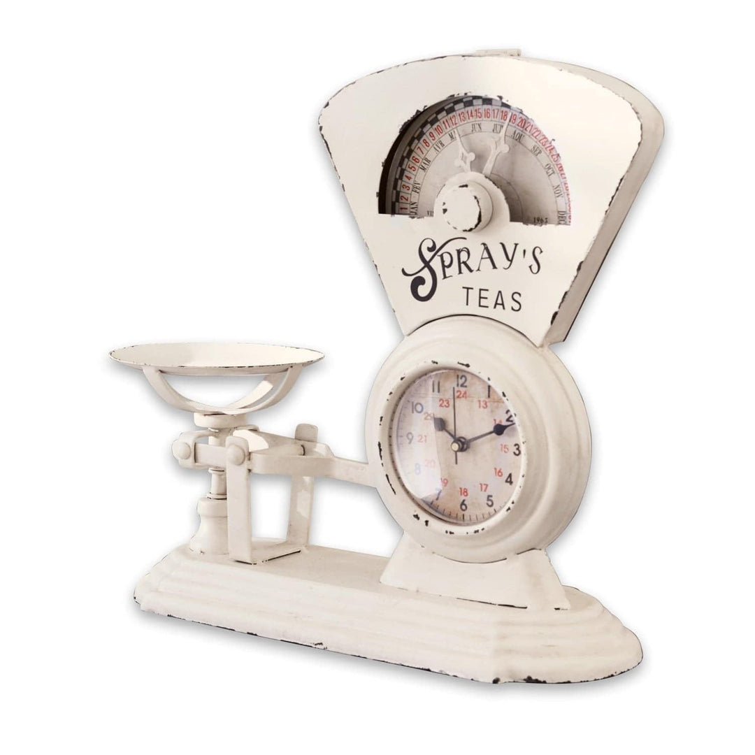 Loberon Uhr Balances, nostalgisches Design, von Einer Alten Waage inspiriert, Vintage-Look, Zeitmess